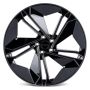 Легковой диск Skill Wheels SL515 9,5x21 5x130 ET28 71,5 чёрный глянцевый + полированные спицы